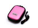 New For Digital Camera Hard Leather Case Bag Pouch Pink  