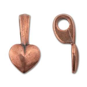   TierraCast Antique Copper Heart Bail Glue Pad: Arts, Crafts & Sewing