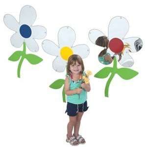  Set of 3 Shatter Resistant Flower Mirrors: Toys & Games