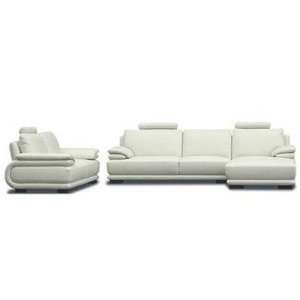    Modern Leather Sofa Chaise Sectional Set 585