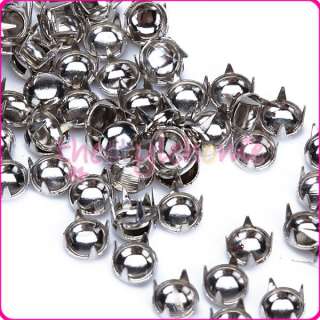 Wholesale 100 Round Dome Stud prong Spot NAILHEAD Bag Purse Findings 