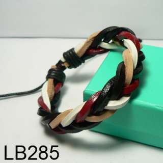 Unique Full handmade leather hemp Bracelet