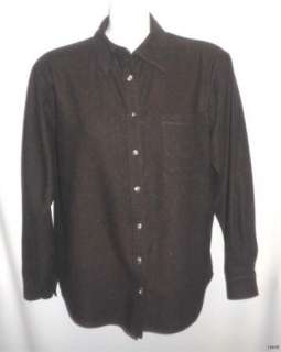 JILL  Beautiful Brown Wool Shirt, with Front Pocket, Size Small 