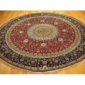 9x9 Hand Knotted 100% silk tabriz Chinese Rug   92x92:  