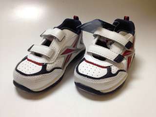 Infants Toddlers Reebok Off the Hinges Velcro Running Gym Shoes White 