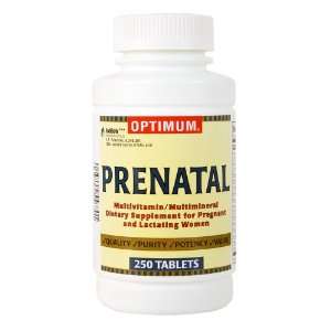  Optimum Prenatal Multi Vitamin/ Multi Mineral, 250 Tablets 