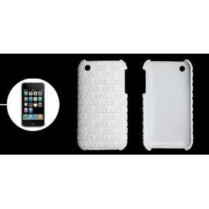  Gino Plastic White Lattice Back Cover Case for iPhone 3G 
