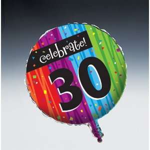  Celebrations 30th Birthday Metallic Party Balloons: Health 