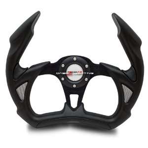  F1 Battle Style Racing Steering Wheel   Black: Automotive