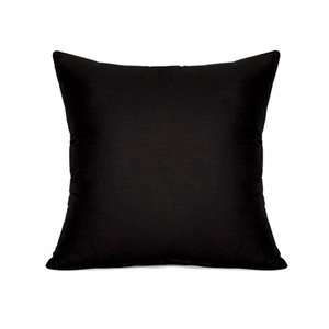   16 Solid Black Throw Pillow Cover (Canvas Fabric)
