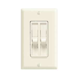   Magnetic Low Voltage Dual slide to OFF Dimmer, Single Pole, Almond