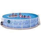 Above Ground Round Swimming Pool 12 ft Package with Port Hole Ladder 