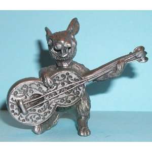  Hudson Pewter   Animal Orchestra Rabbit with Guitar 