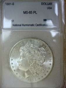 1881 S Morgan Silver Dollar  Gem BU Proof Like  