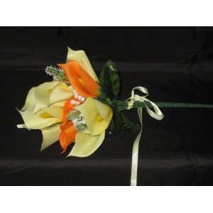  Yellow and Orange Calla Lily Bouquet: Patio, Lawn & Garden