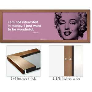  Bronze Framed Marilyn Monroe Wonderful Quote Poster 