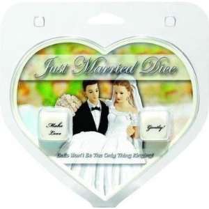 Bundle Just Married Dice and 2 pack of Pink Silicone Lubricant 3.3 oz