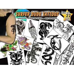  Temporary Tattoos Surfer Dude, 22 Tattoos Health 