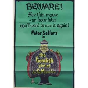  Fiendish Plot of Dr Fumanchu Peter Sellers 28x42 Poster 