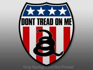 Patriotic Shield Shaped Dont Tread On Me Sticker  dont  