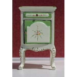   Sale!!! Dollhouse Miniature Green and White Nightstand: Toys & Games