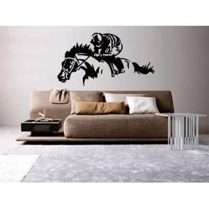  Horse Racing Art Wall Decal Sticker: Home & Kitchen