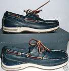 Rockport Schooner Boat Deck Loafers Shoes Navy Blue Leather   Mens 8 