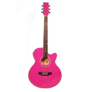  Daisy Rock WildWood Artist Acoustic Electric Guitar, Pink 