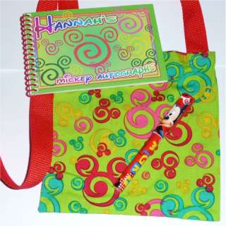Personalized DISNEY MICKEY MOUSE Autograph Book/Bag/Pen  