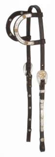 Silver Royal Gold Star/Barbwire Headstall/Breastcollar  