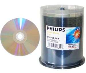 600 Philips DVD R 16X Silver Shiny Top Disc Blank Media  