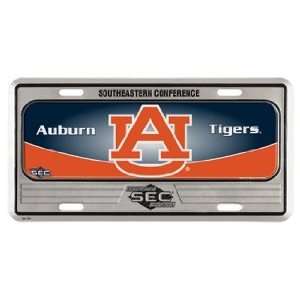  NCAA Auburn Tigers Metal License Plate   Domed Sports 