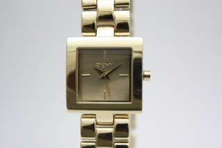 New DKNY Women Steel Gold Pearl Dress Watch NY4880