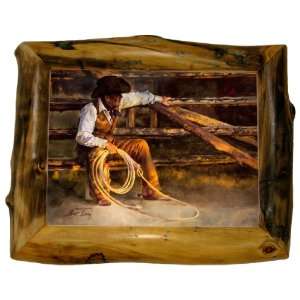  18x24 Half round Rustic Aspen Wood Picture Frame