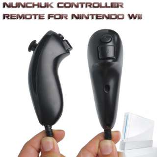New Nunchuck Black Game Controller for Nintendo Wii Left  