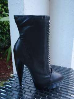 BEBE SHOES BLACK boots heels PLATFORM ALESSANDRA  