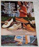 1975 ad Scholl ladies womens Shoes 1 PAGE vintage AD  