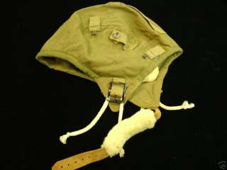 WWII ARMY AIR FORCE A 9 FLYING HELMET PILOT SKULL CAP M  