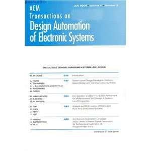 Acm Transactions on Design Automation of Electronic Systems  