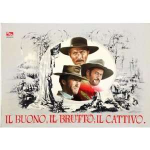 The Good The Bad and The Ugly (1966) 27 x 40 Movie Poster Italian 