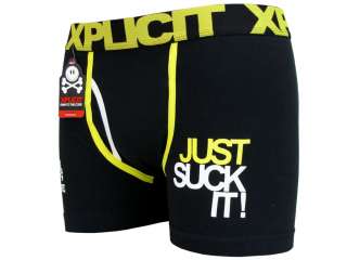 Mens Xplicit Boxer Shorts Boxers Funny Rude Just Suck It!  
