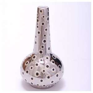   Gregory Leopard Dots Platinum Small Genie Vase (8 in)