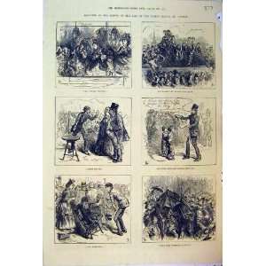  1873 Shah London Sketches People Umbrellas Lord Mayor 