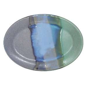  Large Green,Blue and Purple Oval Serving Plate by Nicole 