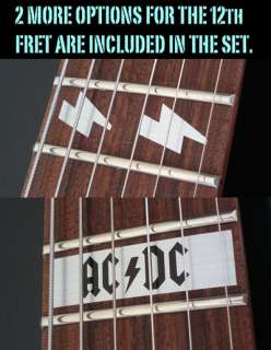 AC/DC ANGUS LIGHTNING BOLT Vinyl Guitar Decal Inlay Set  