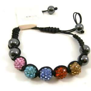   Shamballa Crystal Rhinestone Pave Disco 11 Bead Bracelet 6mm Jewelry