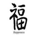 LOT  5 HAPPINESS Chinese Tribal Temporary Tattoo black  