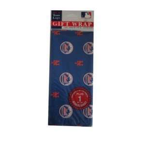  2 packages of MLB Gift Wrap   Mets   New York Mets: Sports 