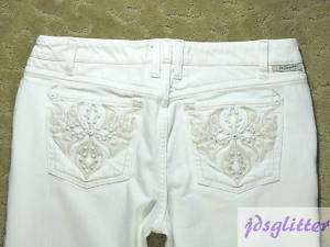 COMPANY White Beverly Jeans w/Studs Size 30 USED  