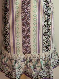 ECI NEW YORK paisley printed v neck ruffled dress size 2♥  